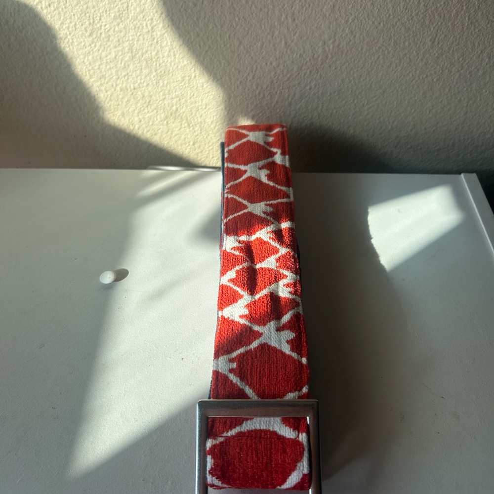 Red Patterned Women's Belt
